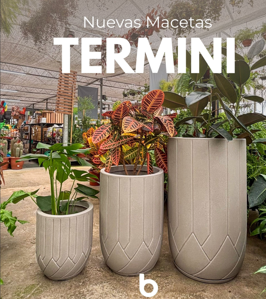 MACETA TERMINI ARENADA 26X35 BEIGE EFECTO PIEDRA