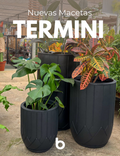 MACETA TERMINI ARENADA 34X55 NEGRA SOLIDA