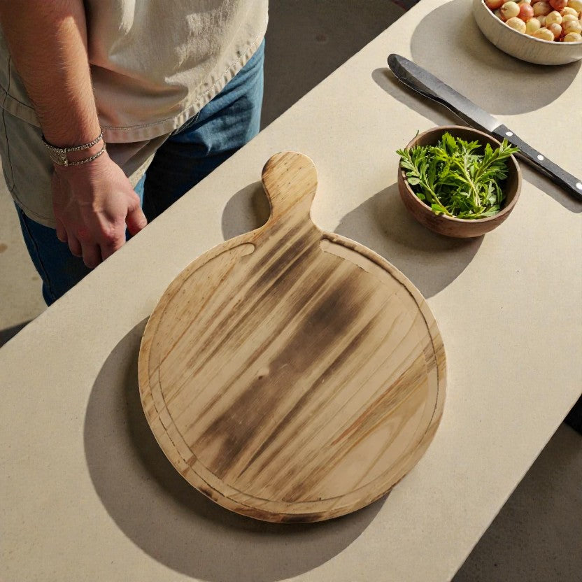 TABLA PIZZERA PINO CON MANGO