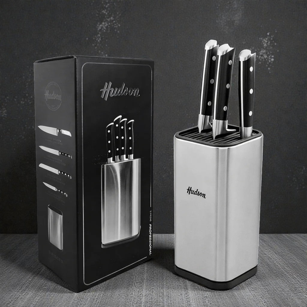 SET X4 CUCHILLO HUDSON PROFESIONAL C/SOPORTE