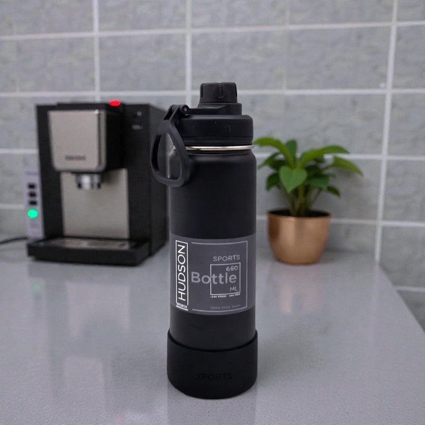 TERMO DEPORTIVO HUDSON B/SILICONA 660ML.