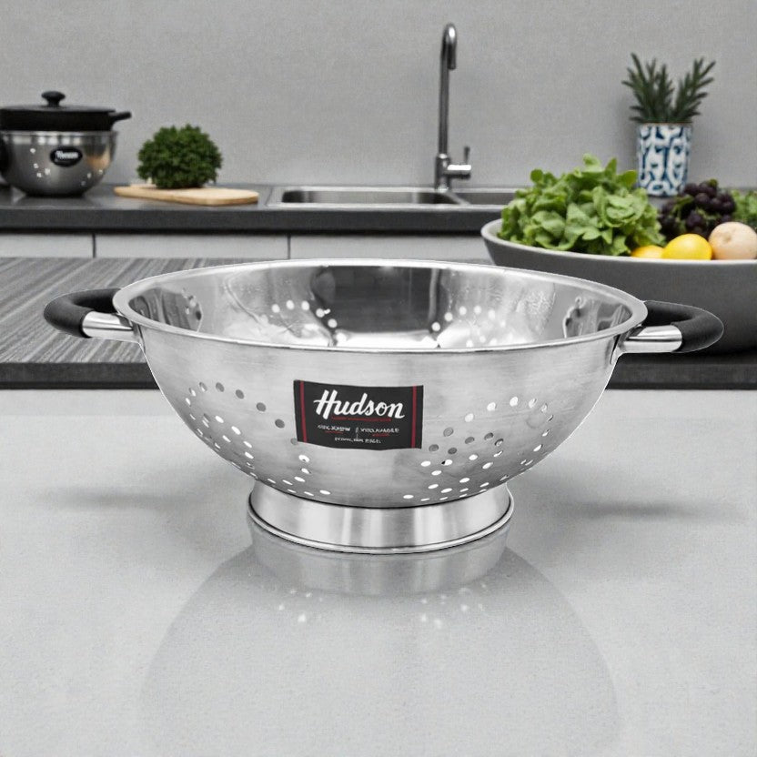 COLADOR C/ASAS ACERO INOX. 24CM HUDSON