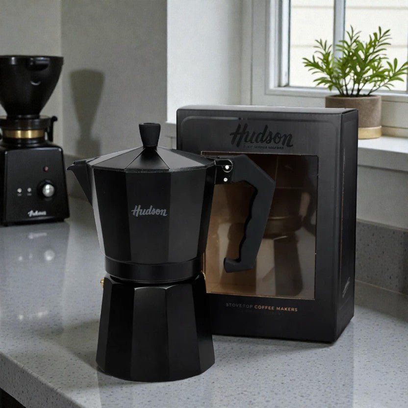 CAFETERA HUDSON ITALIANA NEGRA CHICA