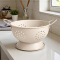 COLAPASTA ACERO INOX. CREMA 21CM CAROL