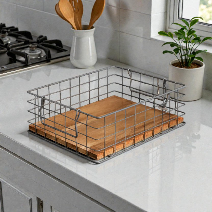 CANASTO ORGANIZADOR BIARRITZ GREY