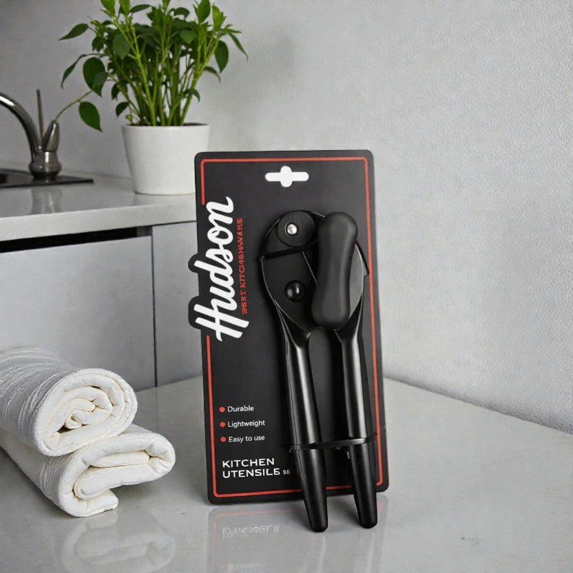 ABRELATAS MECANICO ACERO NEGRO HUDSON