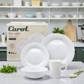 SET VAJILLA 24PZ OPAL BLANCO CAROL REDONDO