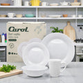 SET VAJILLA 16PZ OPAL BLANCO CAROL REDONDO