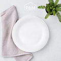 PLATO OPAL BLANCO POSTRE  REDON. 20CM CAROL