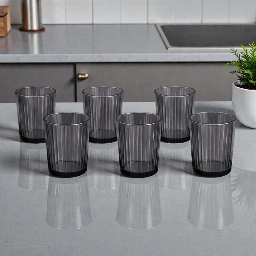 SET X 6 VASOS ALTOS GALIPOLI GRIS 510