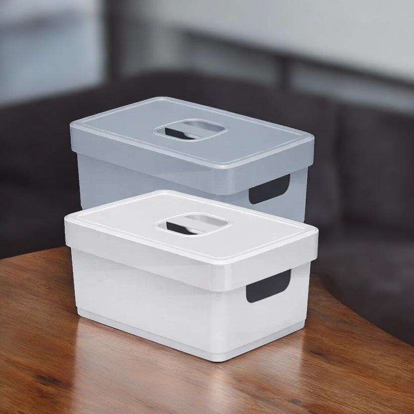 CAJA ORGANIZADORA LISA 3.8 LTS NITRON GRIS