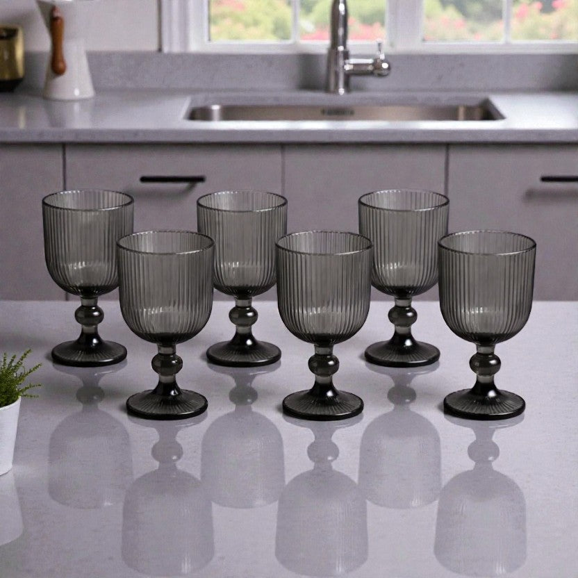 SET X 6 COPAS DE VIDRIO KINGDOM