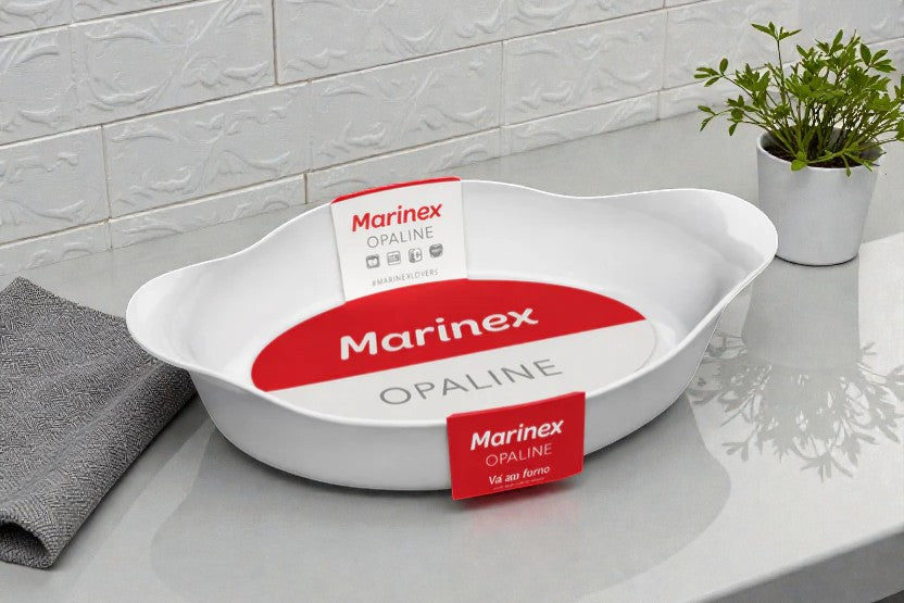 FUENTE OVAL OPALINE 34X22CM MARINEX