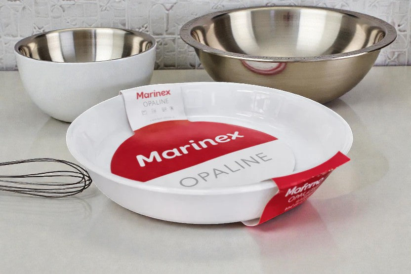 FUENTE REDONDA OPALINE 28CM MARINEX