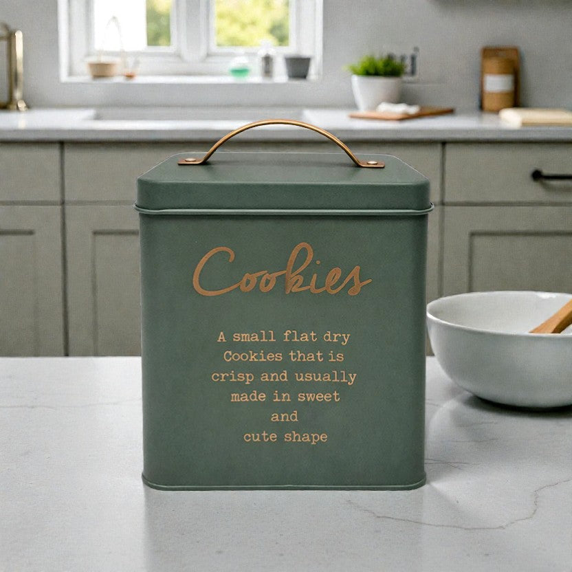 LATA ACERO VINTAGE VERDE "COOKIES"