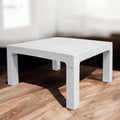MESA SIMIL RATAN BAJA 80X80CM BLANCA