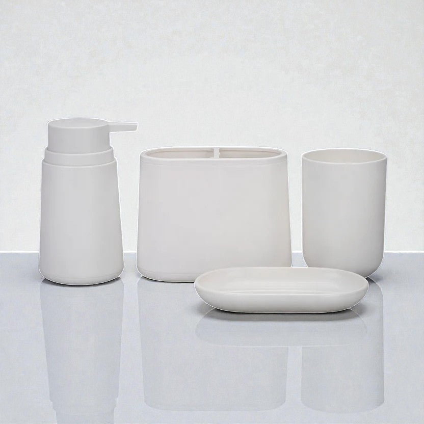 SET DE BAÑO 4PZ. SUKA BLANCO EN CAJA