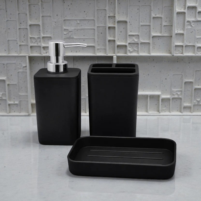 SET DE BAÑO 3PZ. SUKA NEGRO