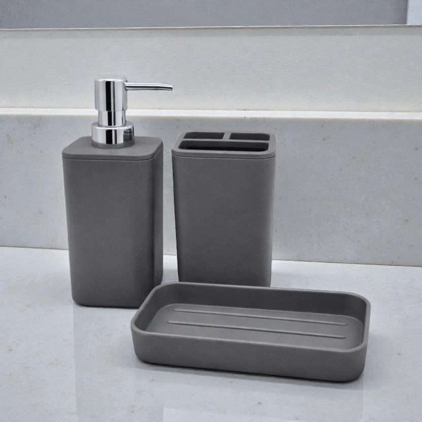 SET DE BAÑO 3PZ. SUKA GRIS