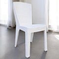SILLA PLASTICA SIMIL RATAN BLANCA