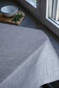 MANTEL SIMIL TEJIDO RUSTICO GRIS OSCURO