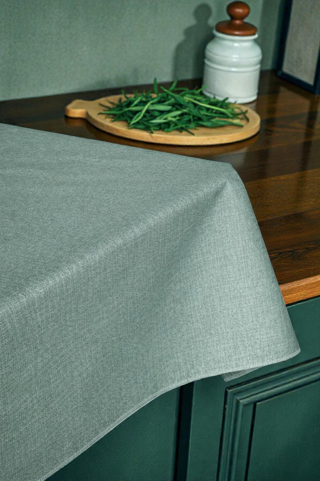 MANTEL SIMIL LINO VERDE SECO