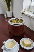 MATE CALABAZA CUERO VAQUETA 4 PATAS Y VIROLA ALUMNIO
