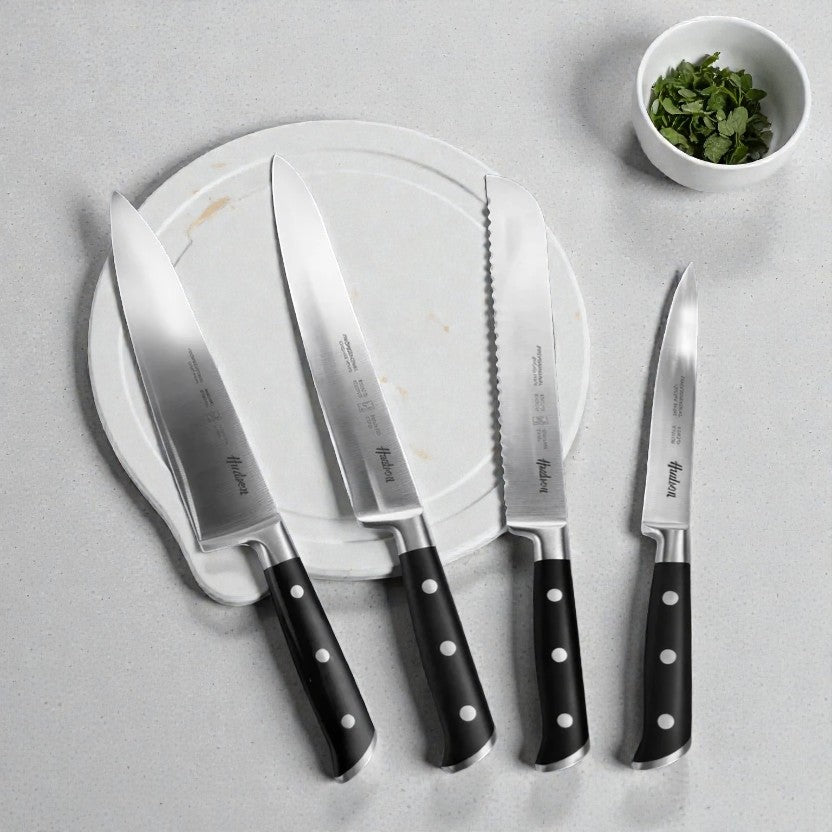 SET X4 CUCHILLO HUDSON PROFESIONAL C/SOPORTE