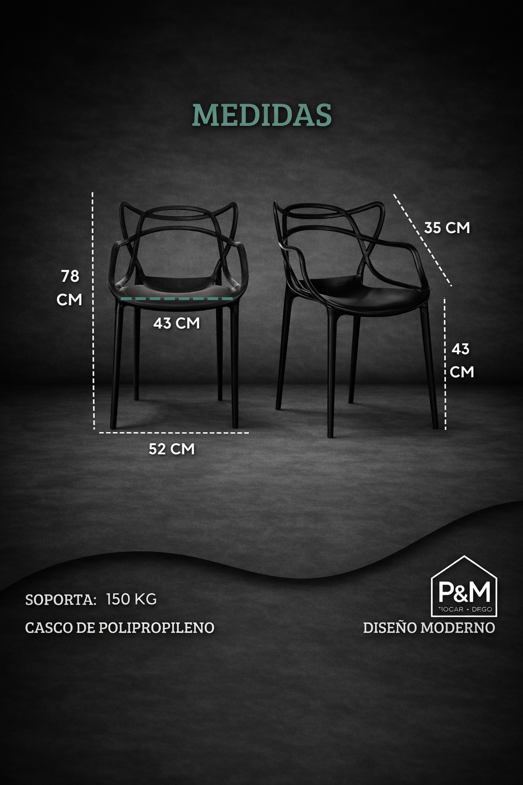 SILLA ALLEGRA NEGRO X4