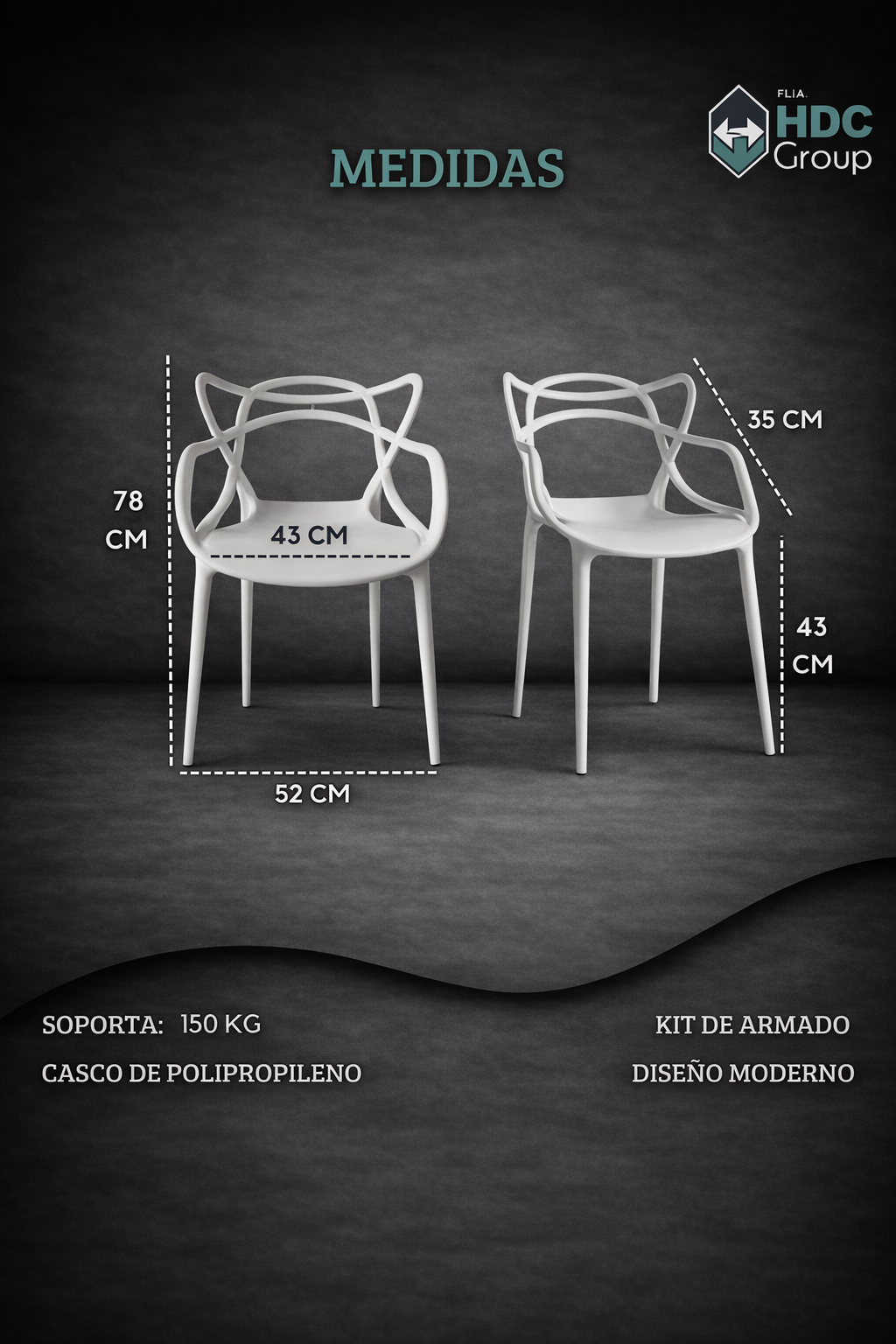 SILLA ALLEGRA BLANCO X4