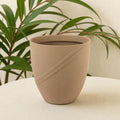 MACETA TRENTO 37X35 BEIGE EFECTO PIEDRA