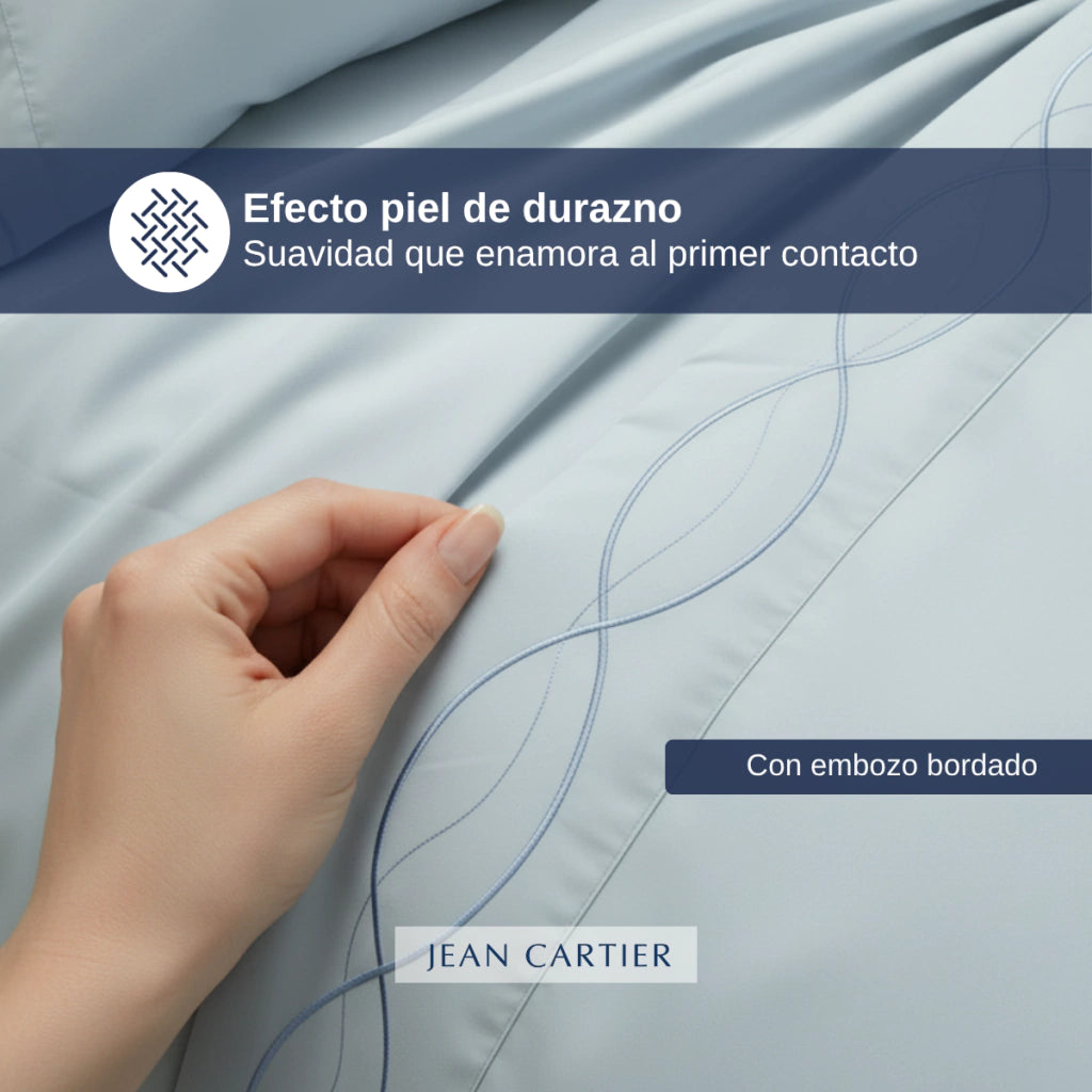JC JUEGO DE SABANAS OXFORD SOFT 600H 1 1/2 PL