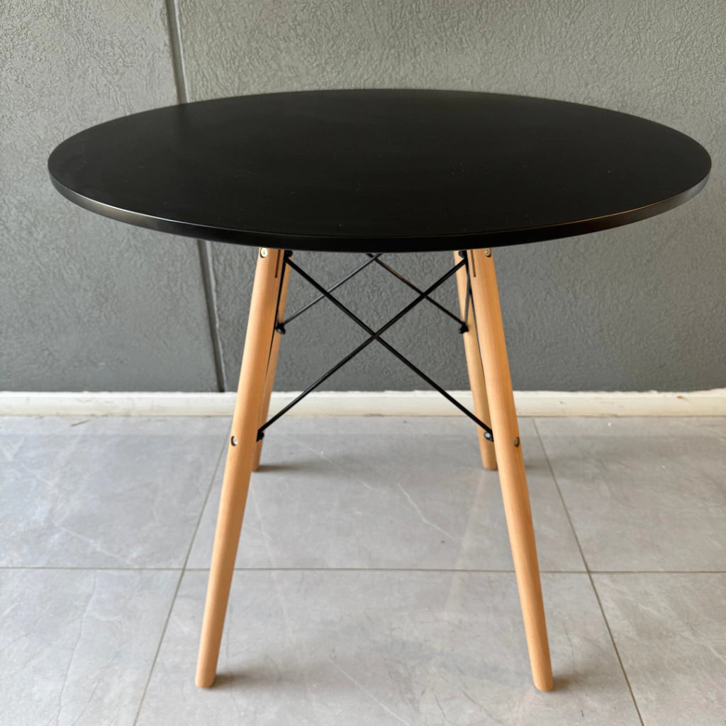 MESA EAMES NEGRO MDF 120CM