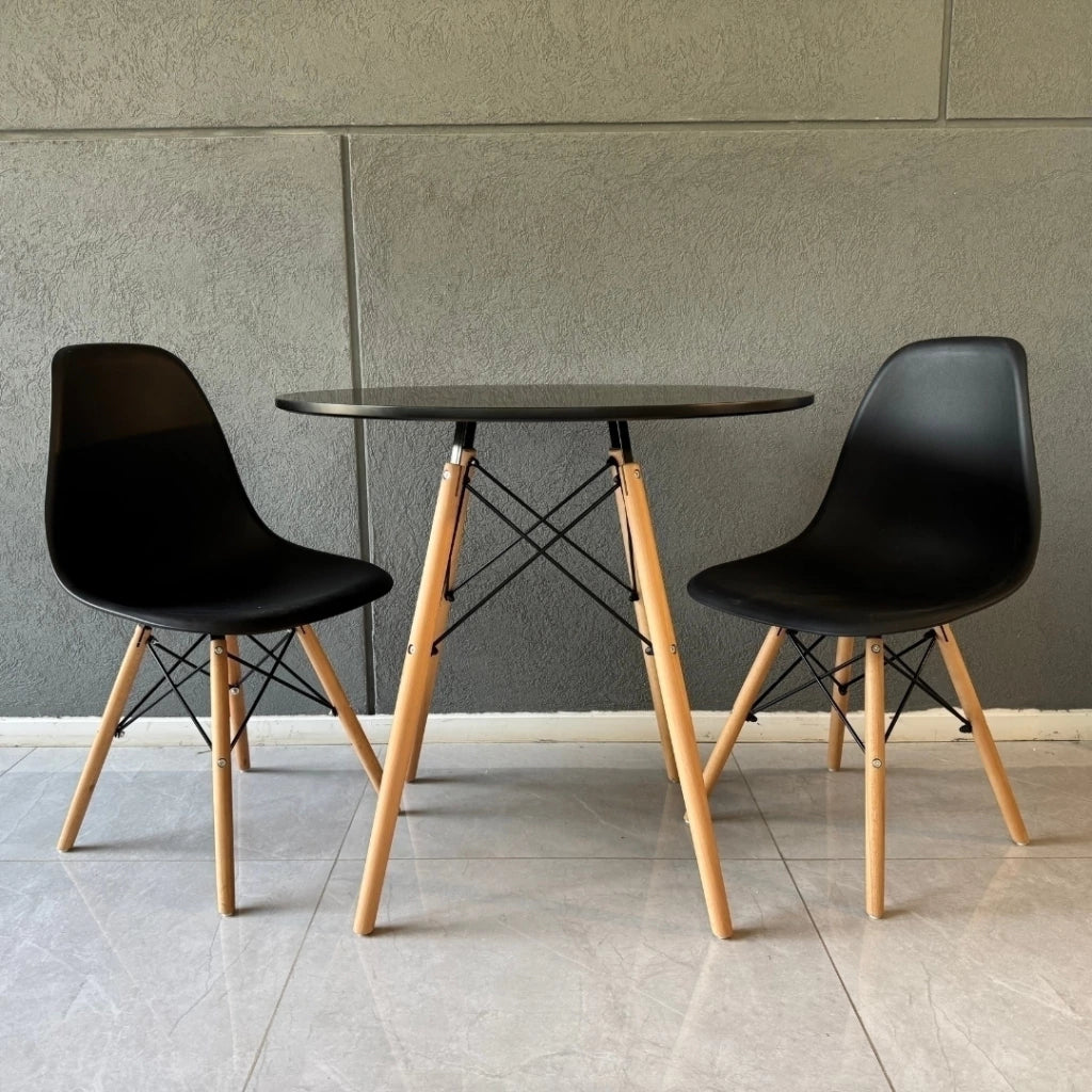 MESA EAMES NEGRO MDF 120CM